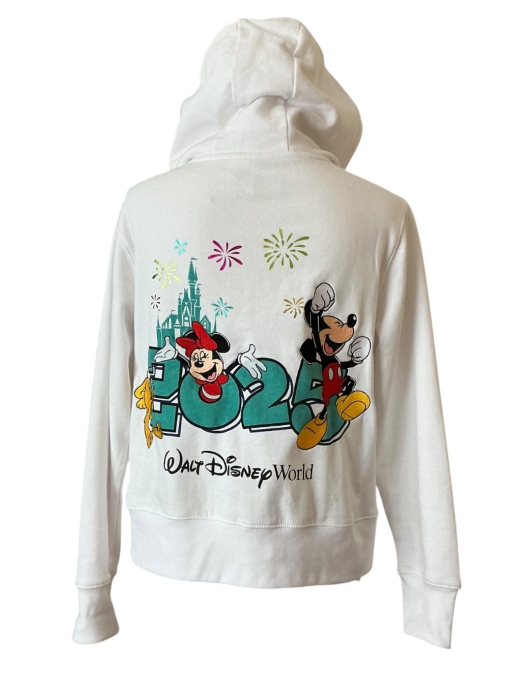 Disney Parks 2025 Walt Disney World Zip Hoodie Mickey Minnie Medium